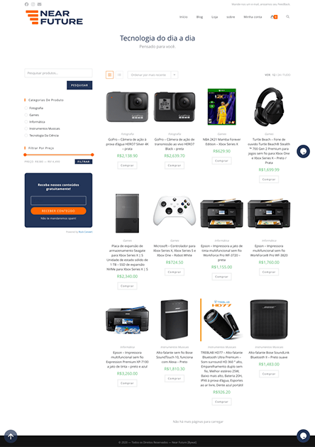 Near Future ecommerce website shown in AVI's existing portfolio
